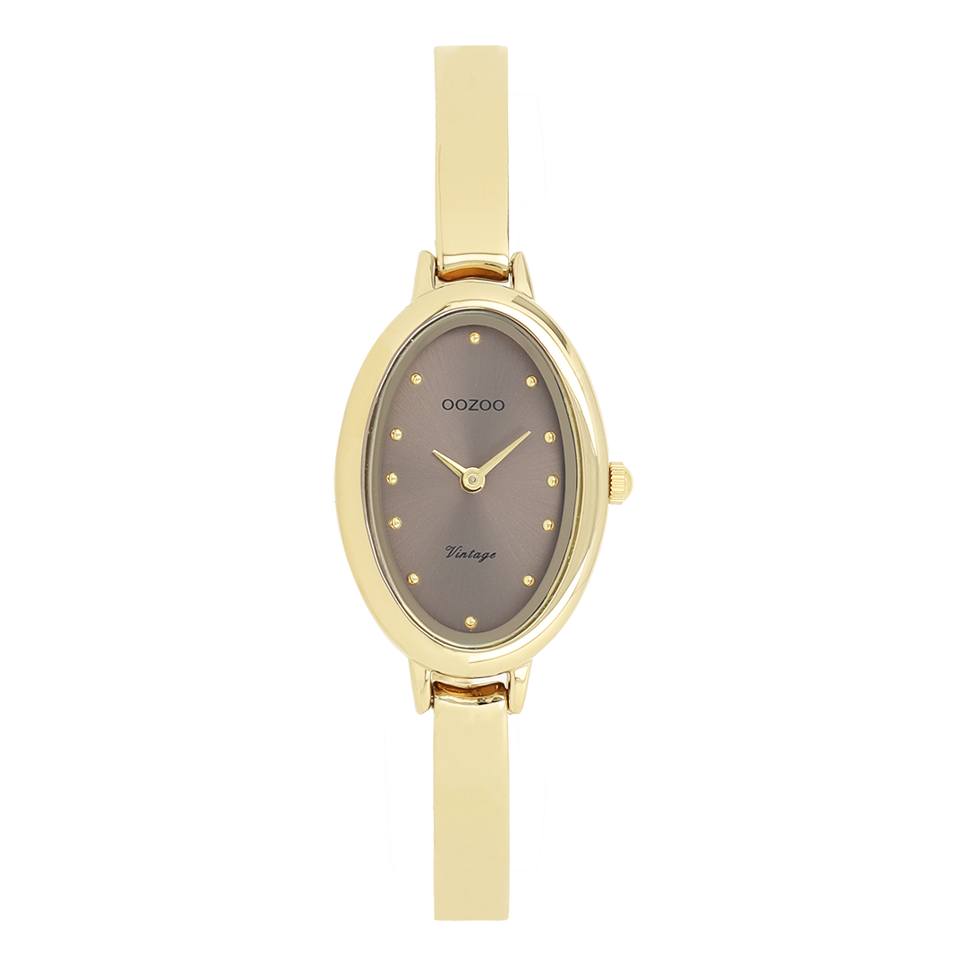 Gold coloured OOZOO watch with stainless steel bracelet